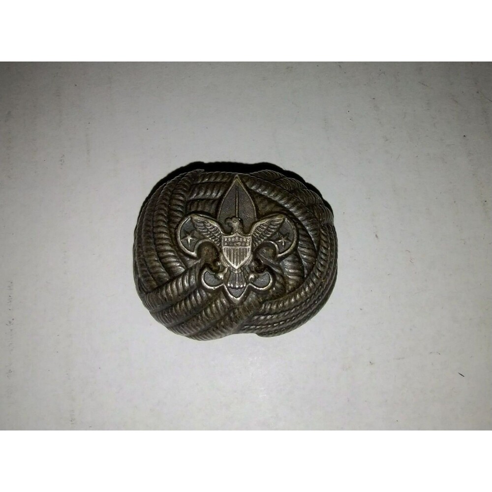 Boy Scout BSA Neckerchief Slide Scarf Tie Holder Embossed Metal